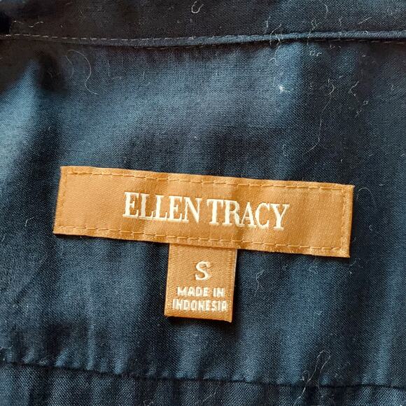 ⭐️5/$20 Ellen Tracy Navy Blue Button Down Size S - Picture 10 of 11